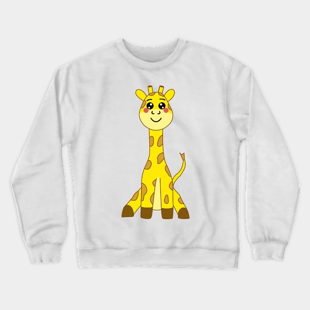 Cute Kawaii Giraffe Crewneck Sweatshirt by Cute Tees Kawaii